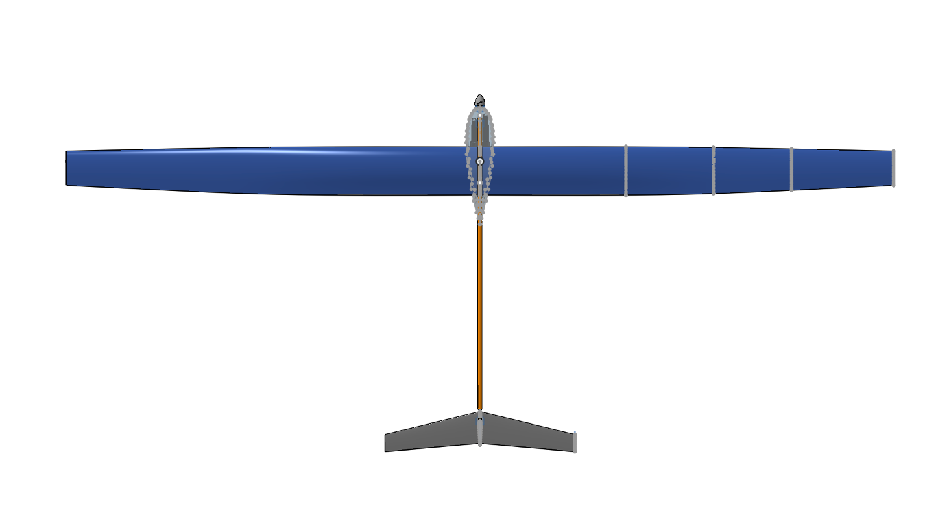 Top view of the aircraft